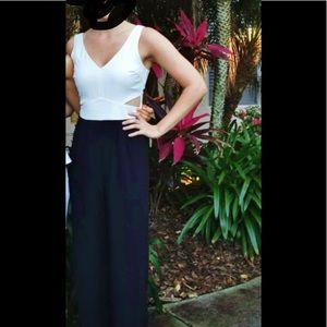 Black and white dress jumpsuit